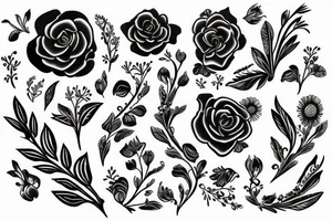 Floral tattoo idea