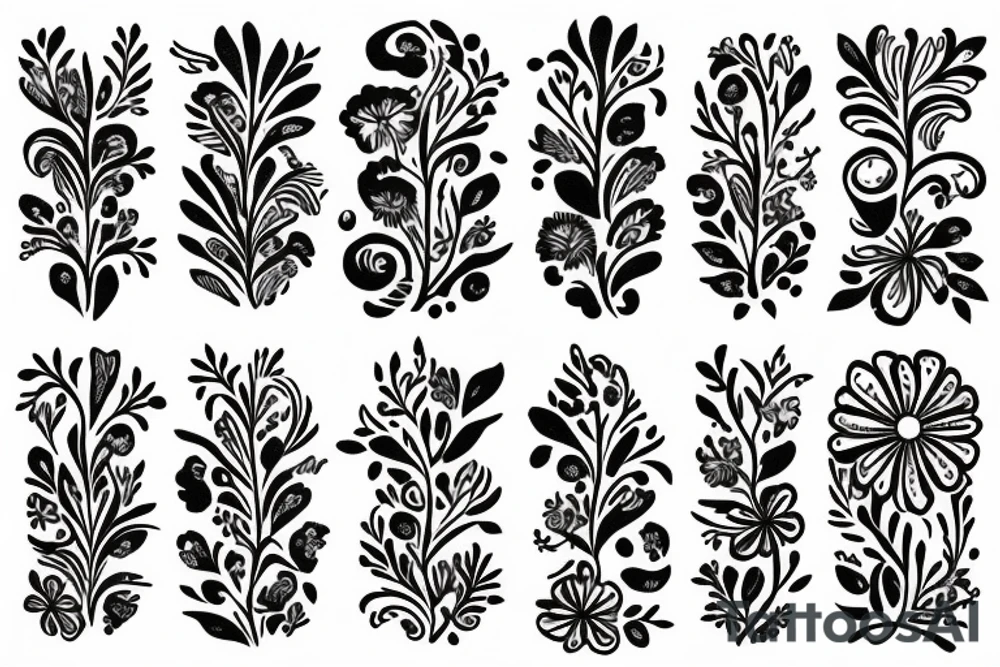 Floral tattoo idea