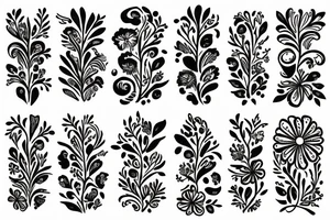 Floral tattoo idea