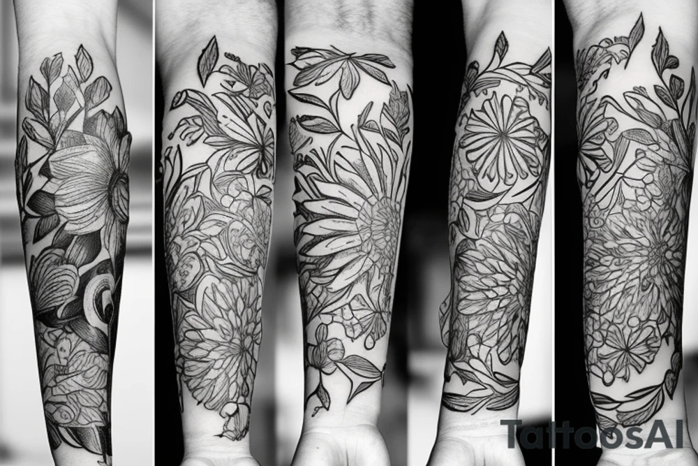 Floral tattoo idea