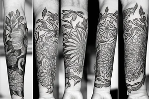 Floral tattoo idea