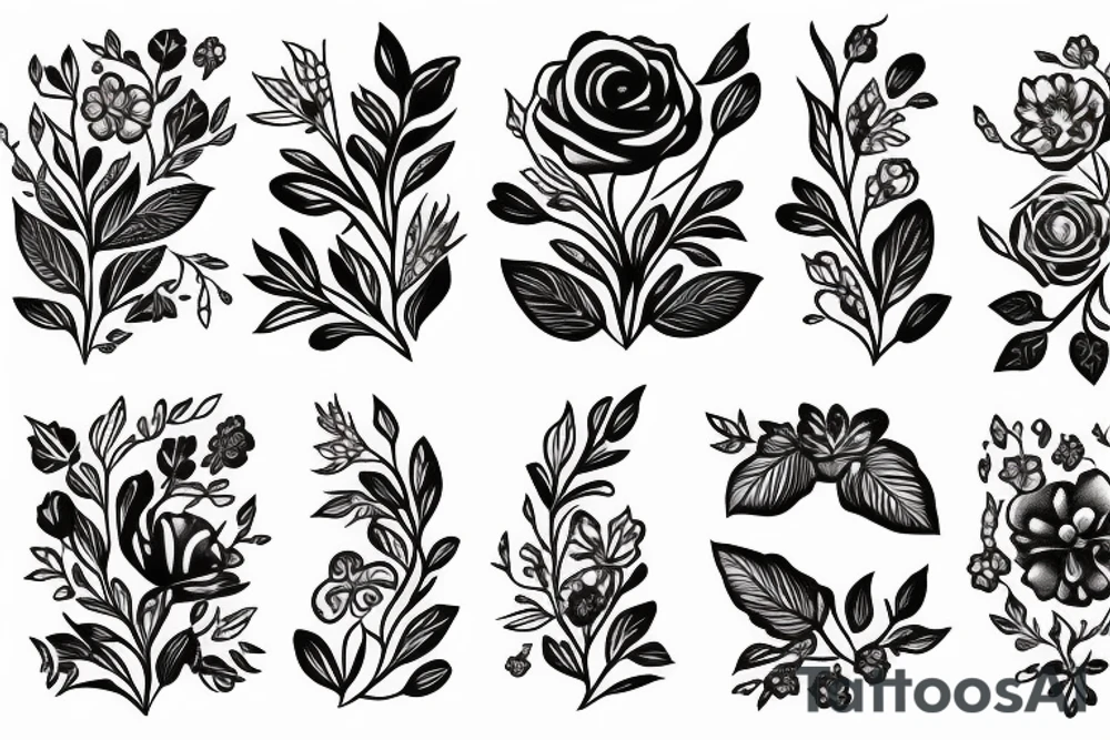 Floral tattoo idea