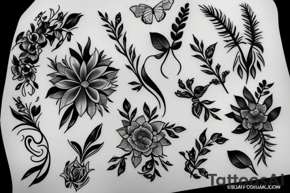 Floral tattoo idea