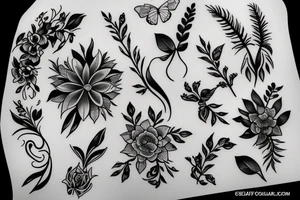 Floral tattoo idea