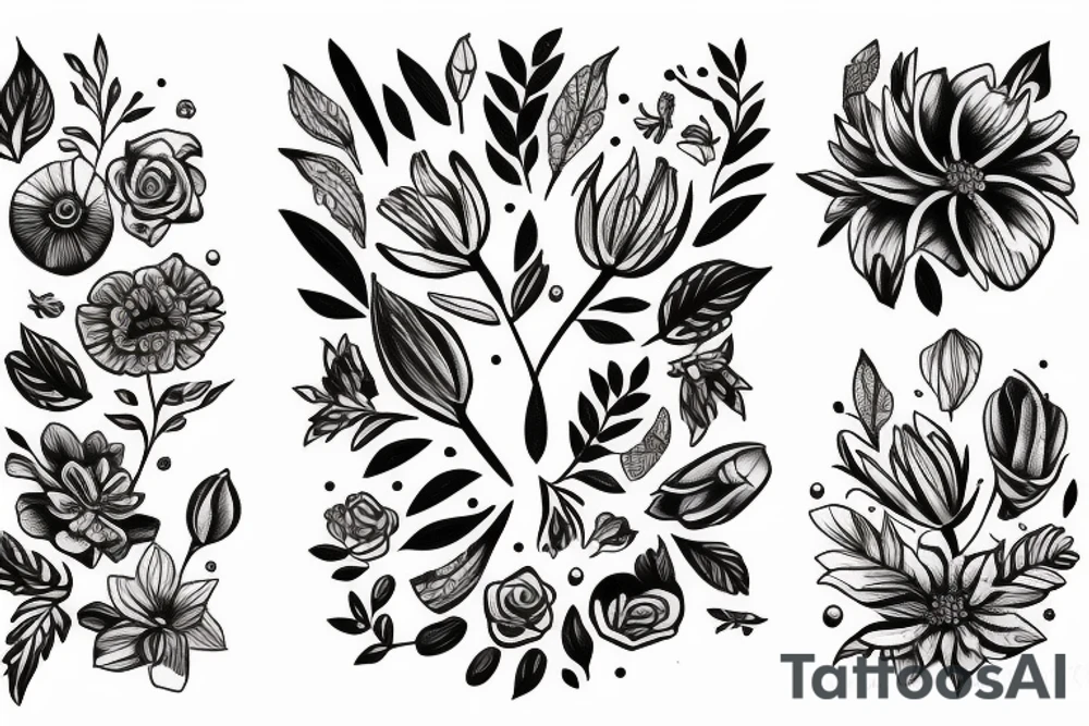 Floral tattoo idea