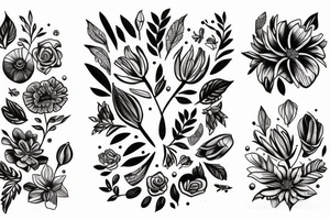 Floral tattoo idea