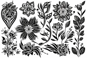Floral tattoo idea