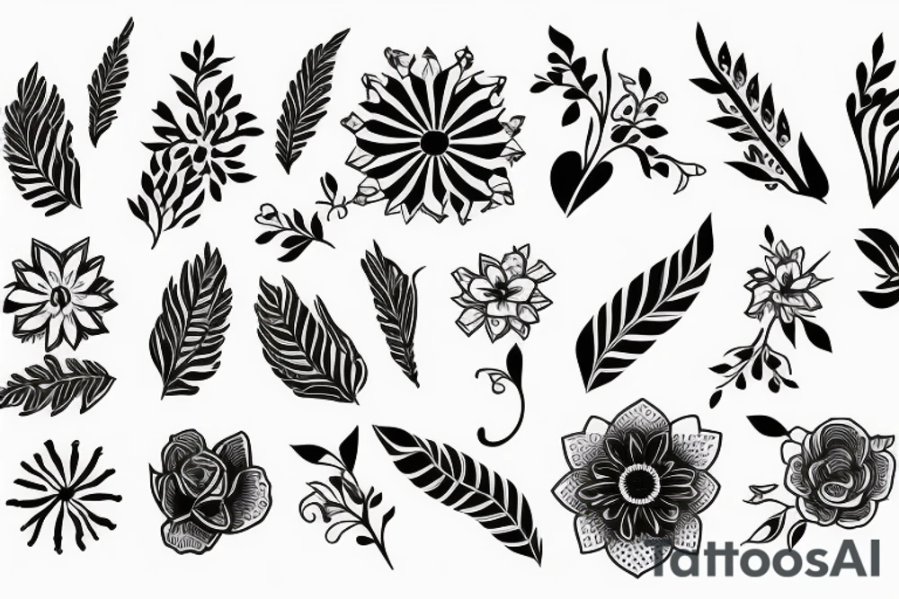 Floral tattoo idea