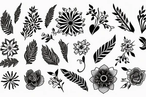 Floral tattoo idea