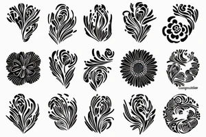 Floral, fineline, movement tattoo idea