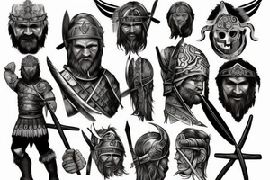 A Viking warrior with battle scars. tattoo idea