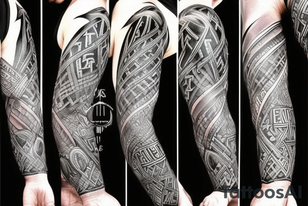 A Viking warrior with battle scars. tattoo idea