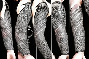 A Viking warrior with battle scars. tattoo idea