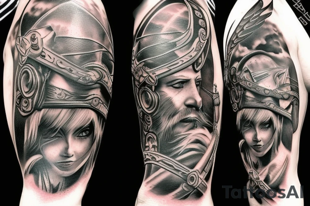 Viking warrior tattoo idea