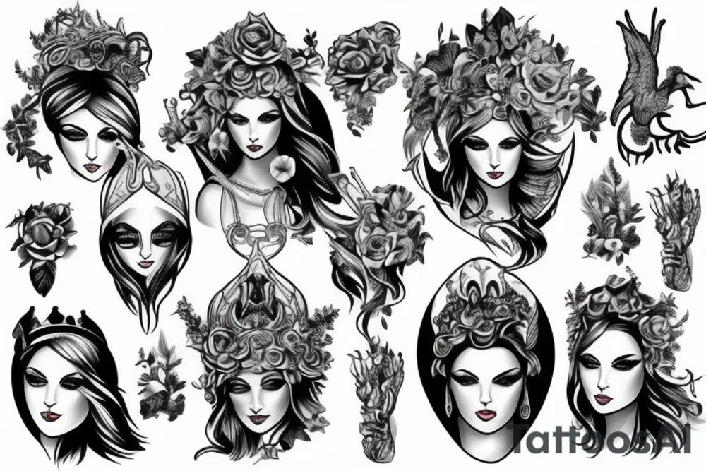 Goddess of hunting tattoo idea