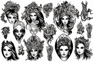 Goddess of hunting tattoo idea