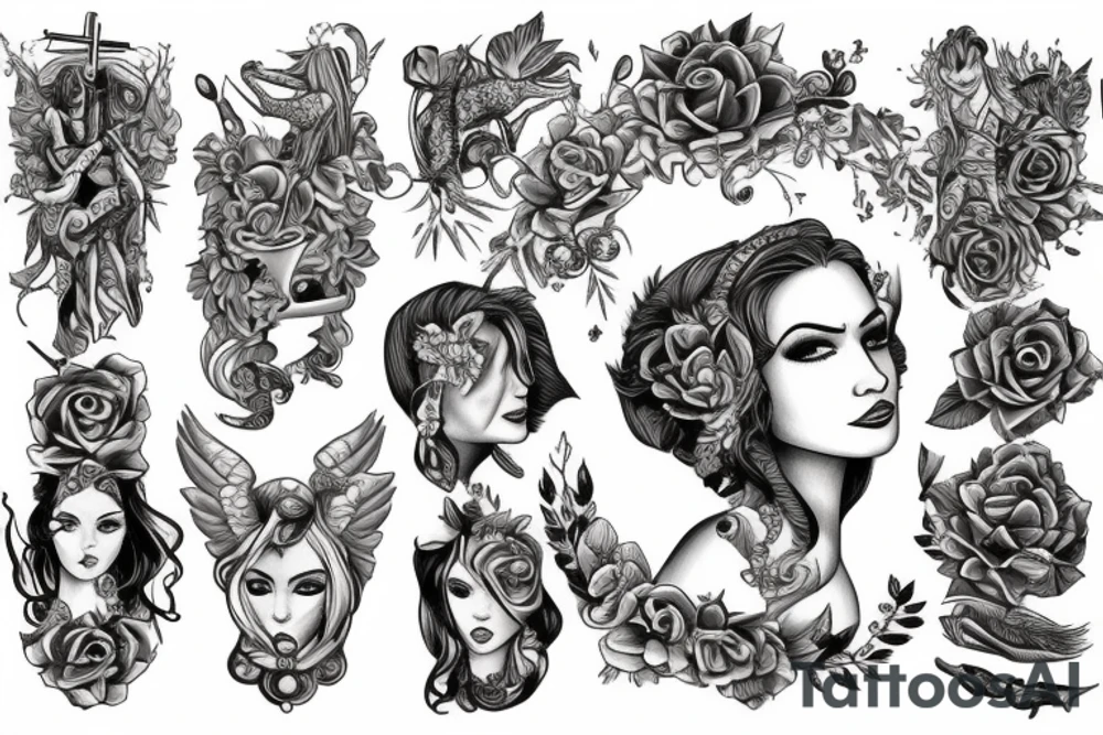 Goddess of hunting tattoo idea