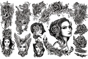 Goddess of hunting tattoo idea