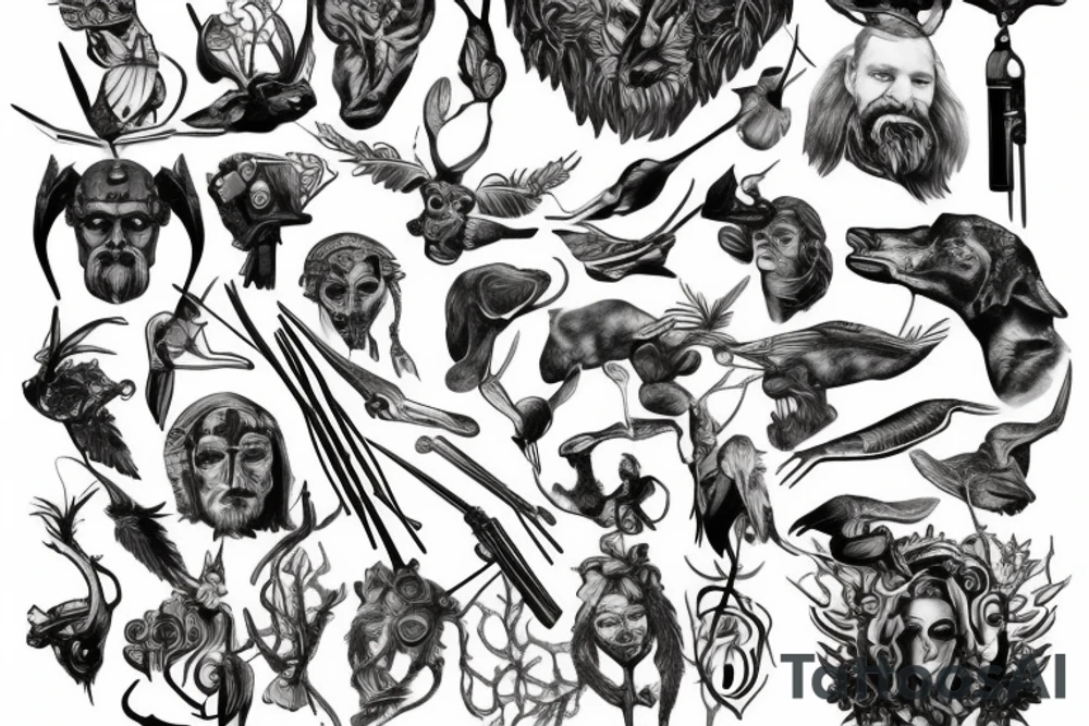 God of hunting tattoo idea