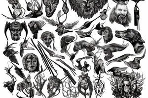 God of hunting tattoo idea