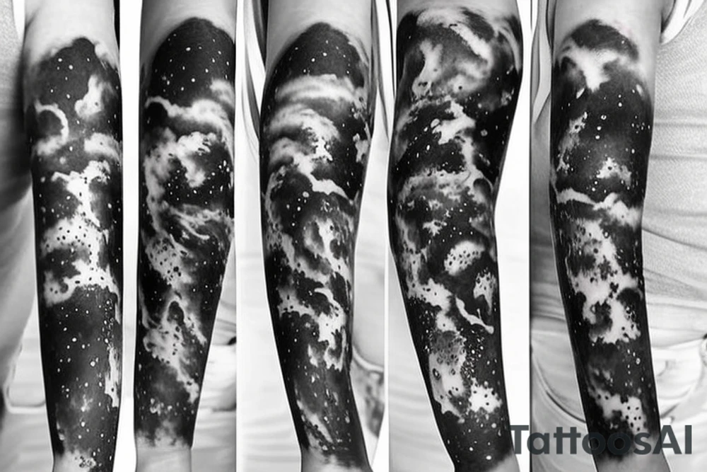 Space arm sleeve tattoo idea
