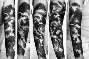Space arm sleeve tattoo idea