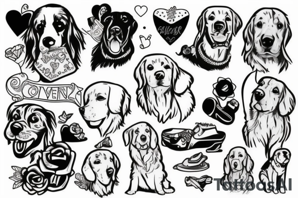 Golden Retriever tattoo idea