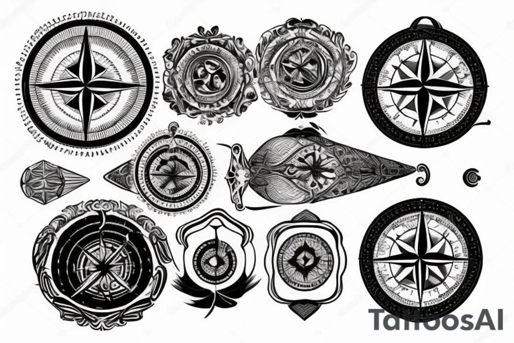 Compass tattoo idea