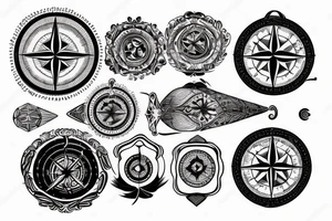 Compass tattoo idea