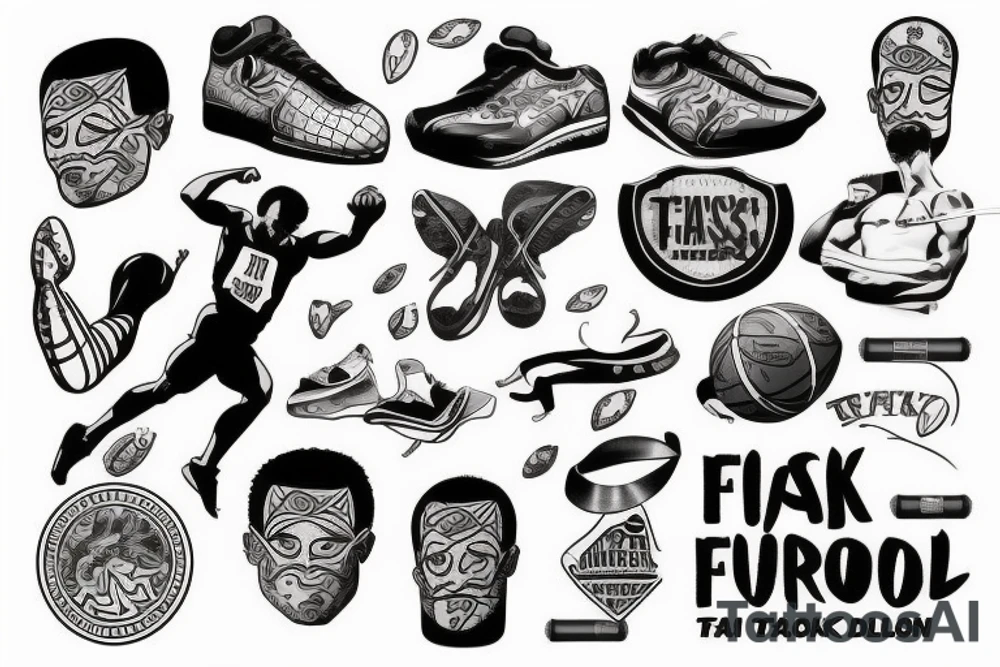 Track and field tattoo idea