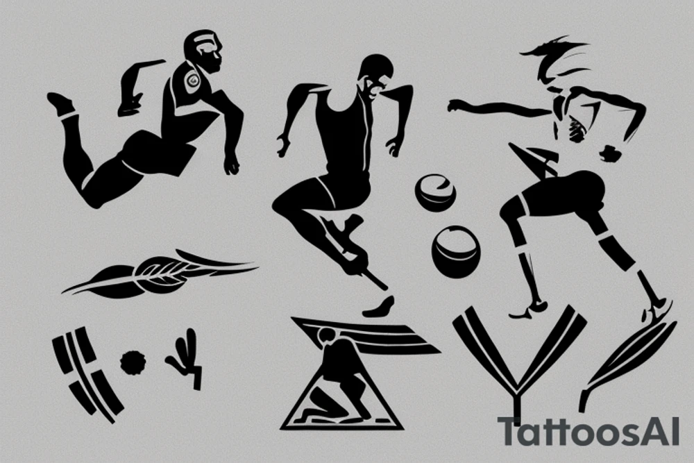 Track and field tattoo idea
