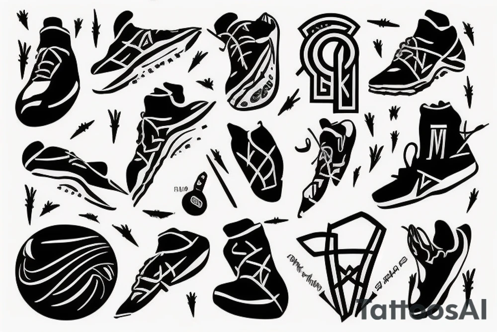 Track and Field Spikes tattoo idea