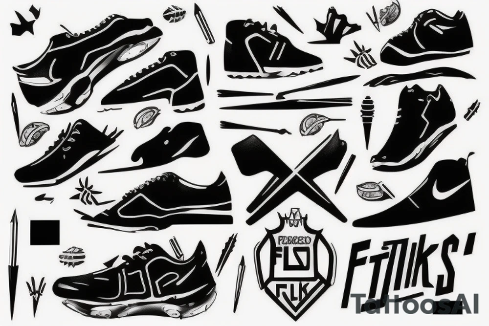 Track and Field Spikes tattoo idea