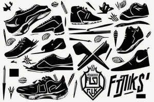 Track and Field Spikes tattoo idea