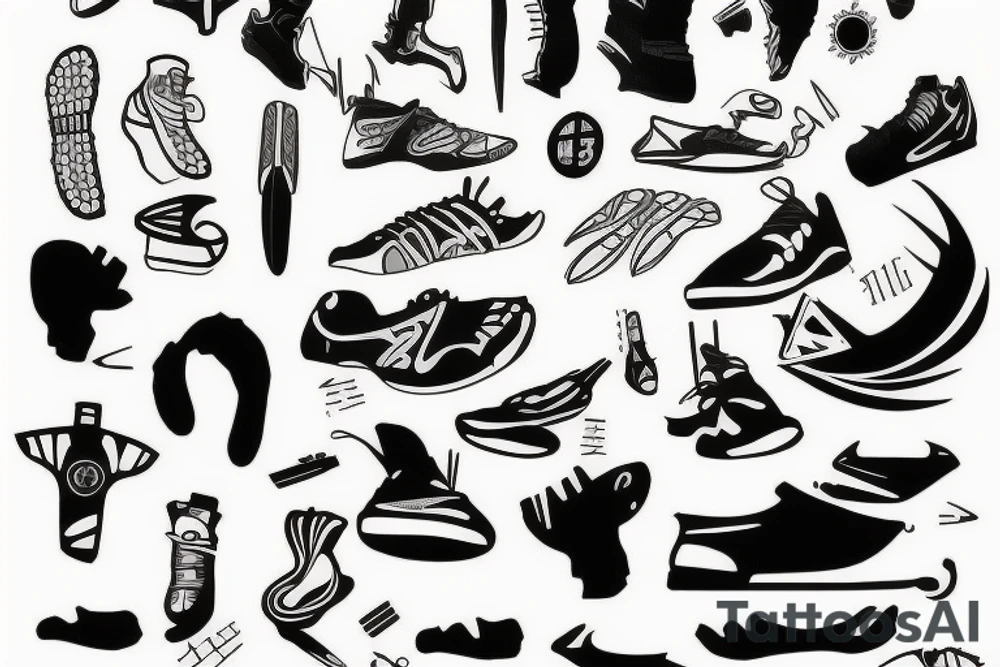 Track and Field Spikes tattoo idea
