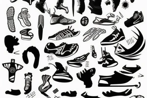 Track and Field Spikes tattoo idea