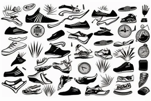 Track and Field Spikes tattoo idea