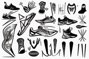 Track and Field Spikes tattoo idea