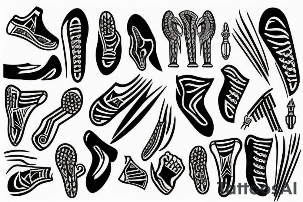 Track and Field Spikes tattoo idea
