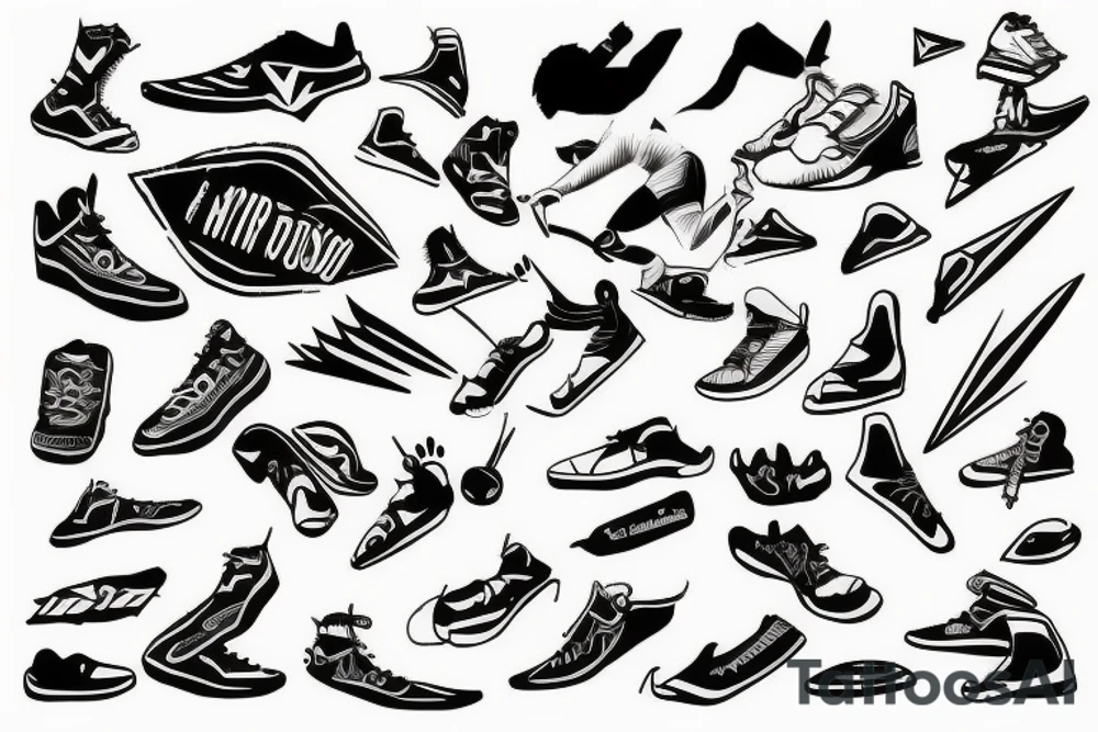 Track and Field Spikes tattoo idea