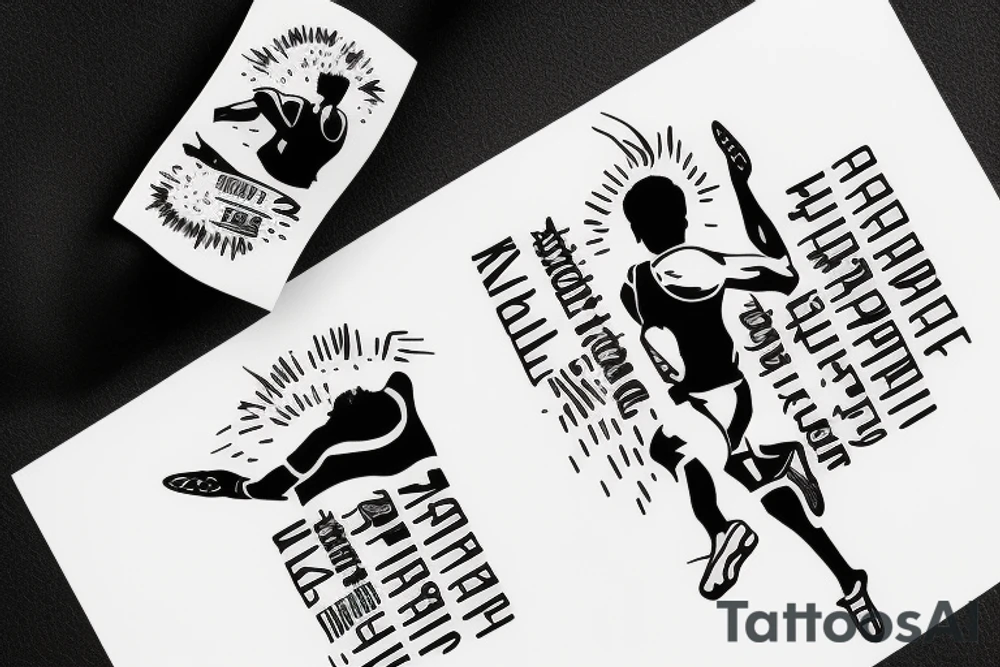 Track and Field Spikes tattoo idea