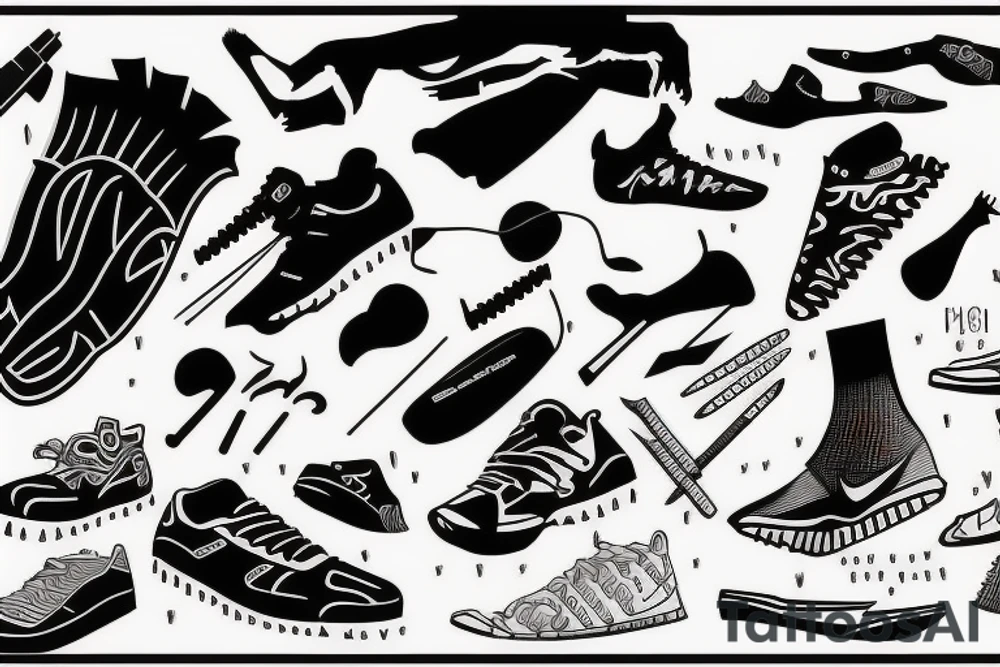 Track and Field Spikes tattoo idea