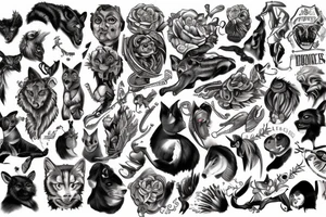Full color Leader of the pack tattoo idea