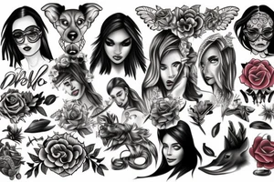 Full color Leader of the pack tattoo idea