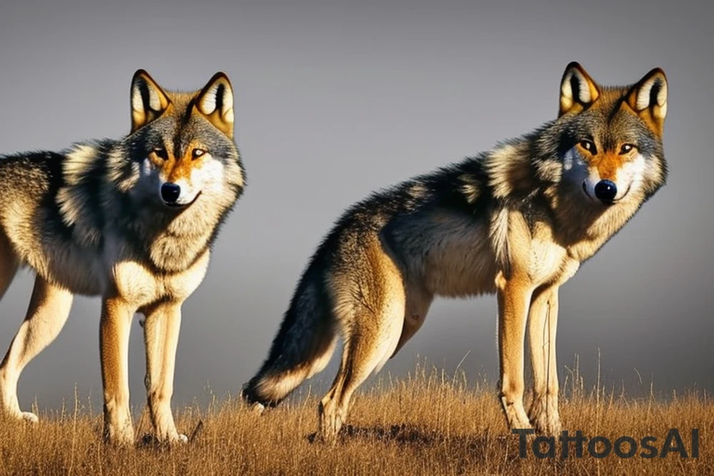 The alpha wolf stood tall at the peak of the hill, gazing out over the wide expanse that his pack roamed. Though his posture spoke of authority and confidence, his eyes glittered with a restless, searching energy, his thoughts preoccupied with how to improve the lives of his pack and strengthen their bonds tattoo idea