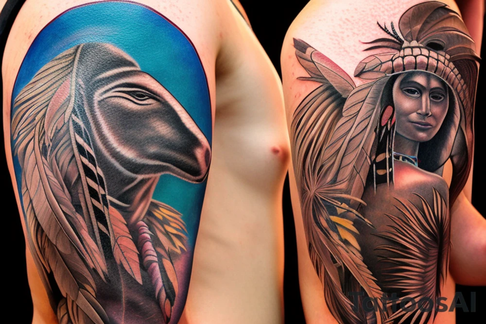 The Native American spirit animal was a powerful and enigmatic creature, which could take many forms and speak with the voices of the earth, sky, and sea. It possessed an otherworldly grace and an ancient wisdom that transcended the boundaries of time and space, guiding its human companion through great trials and triumphs alike. tattoo idea