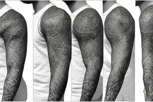 Island sleeve tattoo idea