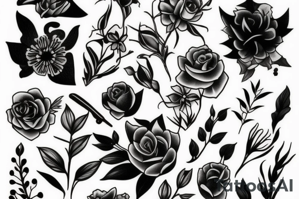Florals tattoo idea