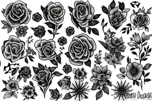 Florals tattoo idea