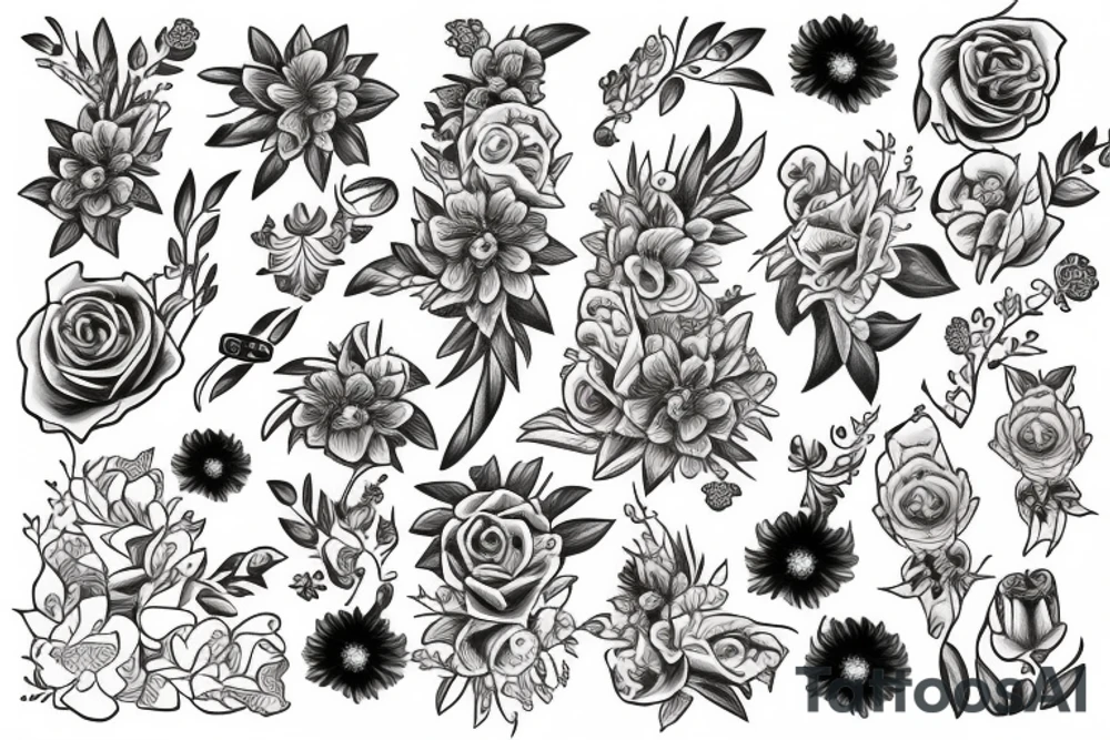 Florals tattoo idea